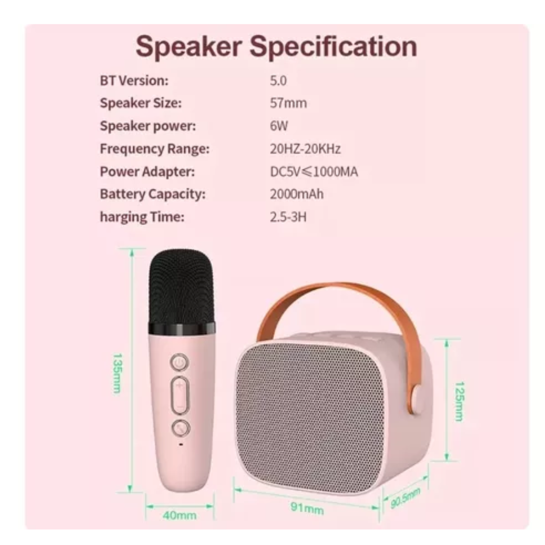 Parlante Bluetooth Con Microfono Karaoke